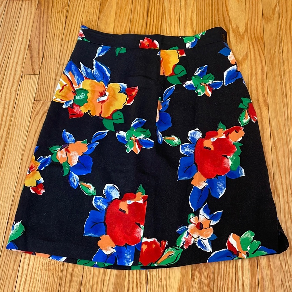 Vintage Beechers Brook High-Waisted Floral Skirt, sz 8